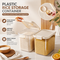Massive Large 20-Pound Plastic Rice Storage Container Home Use Nordic Style Sealed Insect-Proof Moisture-Proof Box