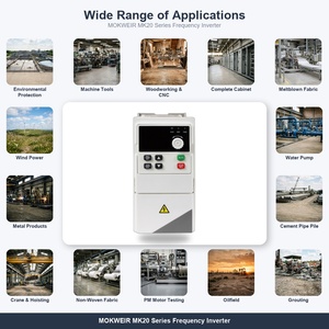 อินเวอร์เตอร์ MK20 ขนาดกะทัดรัด 0.4kW-5.5kW 220V 380V ระบบเฟสเดียว/สามเฟส สำหรับมอเตอร์เครื่องผสม/เครื่องกวน - Product Image 2