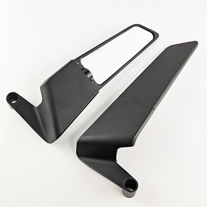 Rétroviseur universel réglable et pliable en alliage d'aluminium Qiangye pour moto, corps noir, miroir blanc, petite et grande taille - Product Image 4