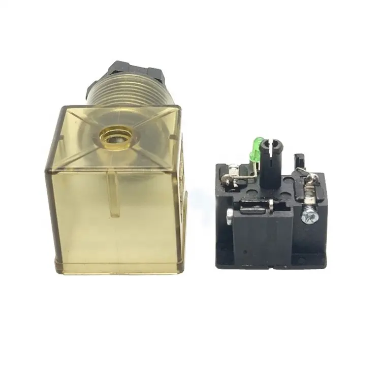 Din 43650-A línea enchufe para válvula de solenoide de bobinas conector DIN43650A indicador Led DC VOLT