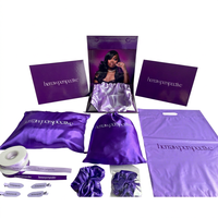 Nouveau produit MUYANG : Boîte à perruque magnétique violette de qualité supérieure, boîte à perruque élégante