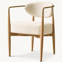 Chaises de salle à manger de style américain, meubles de restaurant, couleur personnalisée, chêne, tissu, fauteuils à accoudoirs