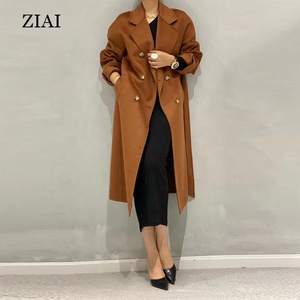 Chất Lượng Cao Phụ Nữ Phương Tây Bọc Dài Úc Len Cashmere Áo Cộng Với Kích Thước Hạt Đậu Áo Khoác Châu Âu Phụ Nữ Lạc Đà Áo Len - Product Image 1