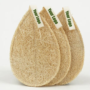 Exfoliante corporal de microfibra en forma de lágrima natural, esponja de lufa suave reutilizable Flexible para el cuidado de la piel en el hogar del fabricante de Vietnam - Product Image 1