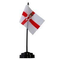 Drapeaux de négociation Ulster Desk et mini-drapeaux nationaux sur base en plastique, ornements personnalisables