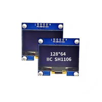 Módulo de Pantalla OLED GJD Blanco/Azul de 1.3 Pulgadas 128*64 con Interfaz I2C, Controlador SH1106, 3V/5V, con Conector