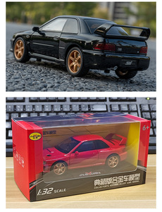 Modèle miniature de voiture de rallye JDM Classic <span class=keywords><strong>GC8</strong></span> 22B à l'échelle 1/32, avec lumières, sons, portes ouvrables, en alliage, fonction de recul, batterie au lithium - Product Image 6
