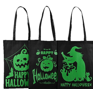 Bolsas de Halloween que brillan en la oscuridad: Bolsas luminosas de calabaza, fantasma y bruja para dulces, ideales para el recuerdo de las calabazas o para las celebraciones de Halloween. - Product Image 1