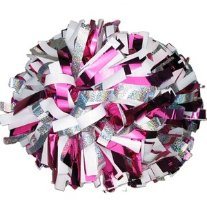 Wet Look White Mix Holo Silver <span class=keywords><strong>Cheerleading</strong></span> pon pon per cheerleader con prezzo di fabbrica - Product Image 3