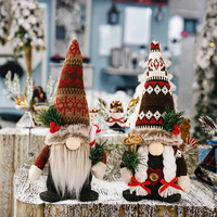 Figurine et jouet de Noël Rudolph sans visage 2026, 28x7cm, en tissu, Joyeux Nouvel An
