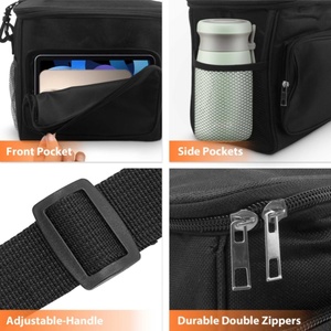 <span class=keywords><strong>Sac</strong></span> Repas <span class=keywords><strong>Isotherme</strong></span> Anti-Fuite, <span class=keywords><strong>Sac</strong></span> Glacière Souple avec Bandoulière Réglable pour Bureau, Pique-nique et Plage - Product Image 5