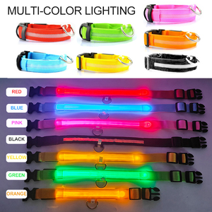 Hersteller Custom Fashion <span class=keywords><strong>TPU</strong></span> Material Elektronisches Leuchten Hunde halsband Nachts icherheit Wiederauf lad bares leuchtendes LED-Haustier halsband - Product Image 4
