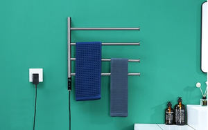 Sèche-serviettes à prix avantageux, porte-serviettes rotatif, sèche-serviettes électrique avec minuterie intégrée, porte-serviettes chauffants pour <span class=keywords><strong>salle</strong></span> <span class=keywords><strong>de</strong></span> <span class=keywords><strong>bain</strong></span> - Product Image 4