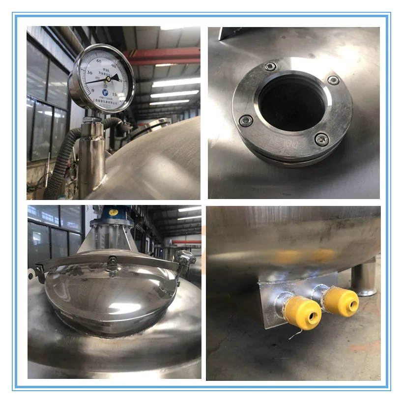 Stainless Steel Stirrer Jacketed Tank Agitator Mixer in 100L 200L Industrial stainless steel stirrer mixer tank with an agitator