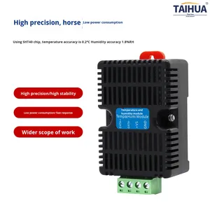 Модуль измерения температуры и влажности, передатчик RS485, промышленный класс, крепление на DIN-рейку, высокоточный измеритель Taihua TD-3301TH, Китай - Product Image 6