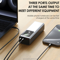 Station de recharge Powerbank 100W pour ordinateur portable, batterie externe 20000mAh avec USB C PD 3 ports, charge rapide, chargeur portable, affichage numérique intelligent