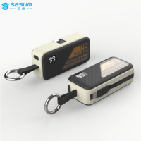 K381 mini chargeur de batterie externe de dessin animé personnalisé chargeur de câble intégré nouvelle conception tendance chargeur de téléphone à lanière prise pliante