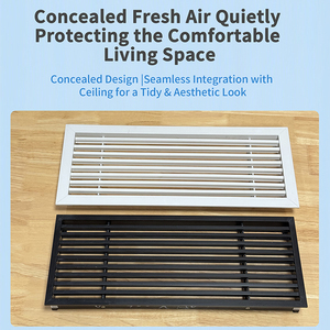 Grilles <span class=keywords><strong>de</strong></span> <span class=keywords><strong>ventilation</strong></span> en plastique et acier écologiques, durables, noires/blanches, vente en gros d'usine - Idéales pour l'installation <span class=keywords><strong>de</strong></span> systèmes CVC. - Product Image 5