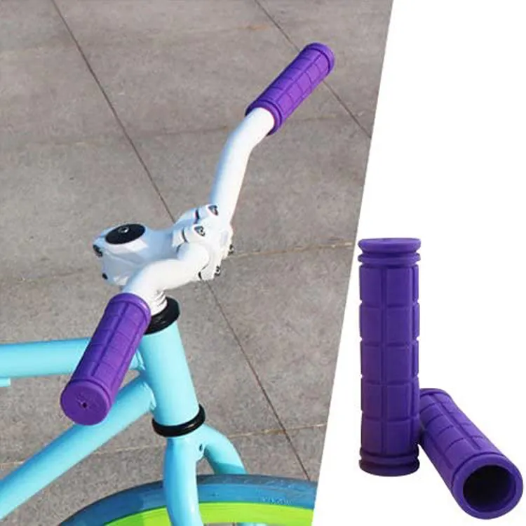 Manopole manubrio bici in Silicone per bambini ragazze ragazzi, impugnature bici antiscivolo in gomma a fungo