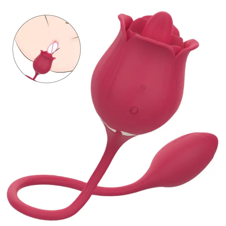 Vibromasseur en rose pour femme, stimulation du clitoris, outil pour la langue, vente en gros, livraison directe