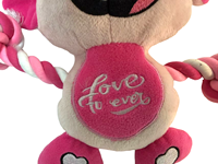 Jouets en peluche pour chiens, cochons roses masqués, jouet interactif avec cordes en coton, soulagement de l'anxiété, design mignon, utilisation intérieure/extérieure