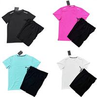 Camisetas Deportivas Unisex LOKLOK de Alta Calidad con Cuello Redondo, Pantalones Cortos con Cintura Elástica, Secado Rápido, Transpirables, Antibacterianos, 100% Poliéster