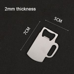 Abridor de Botellas de Cerveza de Acero Inoxidable con Forma Personalizada, Diseño de Taza, Abridor Metálico - Product Image 2