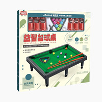 Mini jeu de billard Happy pour enfants, jeu de billard d'intérieur avec queues et boules