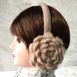 Bandeau fleuri fait main OEM, cache-oreilles en crochet pour l'hiver, cache-oreilles en crochet pour filles - Product Image 4