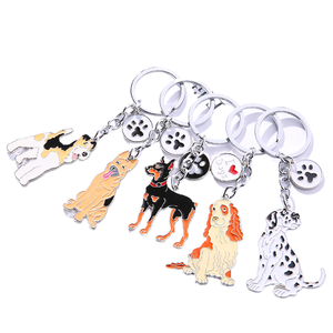 Changzhi lindo perro llavero moda Animal coche anillo bolsa colgante al por mayor - Product Image 1