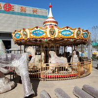 Grand manège à chevaux pour parc d'attractions extérieur, fête foraine, aire de jeux, parc de divertissement, machine de jeu pour enfants, à vendre