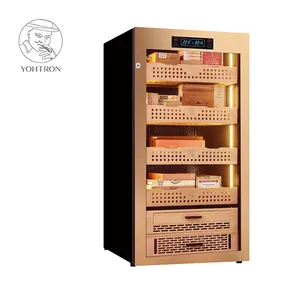 Yohtron Fabrik Aluminium Liner Zigarre Humidor Kühlschrank mit konstanter Temperatur und Luft feuchtigkeit