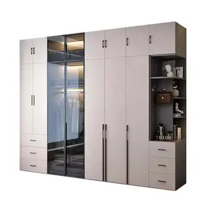 Phòng ngủ tủ quần áo tủ đa chức năng armoire melamine Vật liệu Hiện Đại Đồ nội thất nhà hiện đại tủ quần áo tủ quần áo bằng gỗ