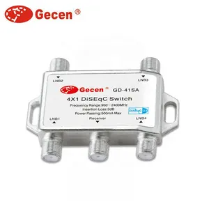 Gecen उपग्रह टीवी प्रणाली DiSEqC स्विच पेशेवर 1 में 4 बाहर उपग्रह multiswitch GD-41SA