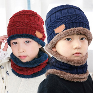 Hiver Enfants <span class=keywords><strong>Bonnet</strong></span> Tricoté Anneau <span class=keywords><strong>Echarpe</strong></span> Ensembles Enfants Chaud Bébé Plus Velours Epais <span class=keywords><strong>Bonnet</strong></span> Doux Garçons Filles Doublure Polaire <span class=keywords><strong>Bonnet</strong></span> d'Hiver - Product Image 3