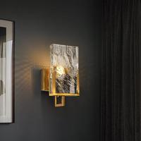Lampada da Parete Minimalista Postmoderna a Cubo di Cristallo, Illuminazione Decorativa Nordica per Camera da Letto, TV, Corridoio