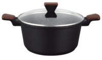 Ucc-Life Classic Batterie de cuisine 9 pièces avec fond d'induction écologique Ustensiles de cuisine en métal avec couvercle en verre trempé