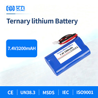 Paket Baterai Lithium 7.4V 3200mAh untuk Elektronik Konsumen, Headphone Bluetooth, dan Power Bank, serta Peralatan Listrik