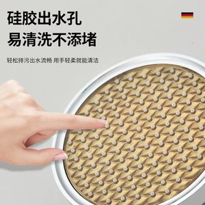 Shower Head Round Top <b>Spray</b> Rain Function Fully Electroplated Durable Bathroom Shower Accessory - Product Image 4
