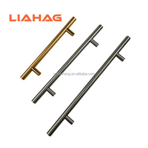 LIAHANG Furniture Gagang Pintu Kabinet Model T dari Baja Tahan Karat 201, Kenop Tarikan untuk Lemari Dapur dan Laci - Product Image 1