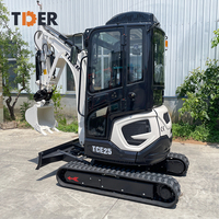 Excavator Crawler TDER yang Dapat Disesuaikan, Mesin EPA CE, 2 Ton, 2.5 Ton, 3.5 Ton, Mini Excavator Dijual dengan Pompa Hidrolik