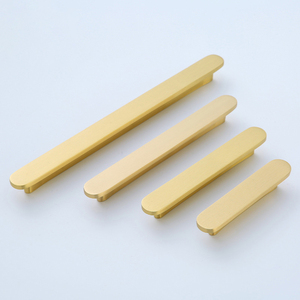 Luxury Gold Kitchen <strong>Cupboard</strong> Drawer <strong>Handles</strong> Knobs Black Wardrobe Pulls Polished <strong>Copper</strong> Brushed Solid Brass Cabinet <strong>Handles</strong> - Product Image 1