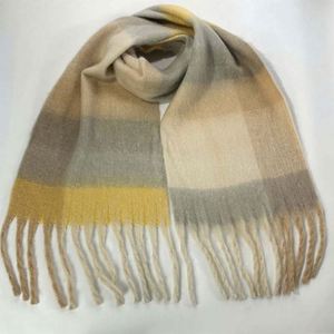 Bufanda Larga a Rayas de Colores, Gruesa, con Borlas, para Mujer, de Cachemira de Lujo, 70*180cm, Colores y Logotipo Personalizables, Nueva Colección de Invierno - Product Image 4