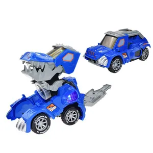 Tiktok同类型改造恐龙汽车电动玩具带光声音变形汽车玩具儿童2021新品