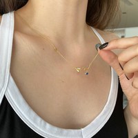 Dylam Sans ternissure Plaqué Or Mignon Papier Avion Pendentif Cristal Bijoux Cadeau Colliers pour Femmes Filles