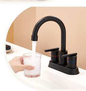 Robinet de lavabo à double trou à l'ancienne en acier inoxydable 304 Lavabo chaud et froid avec noyau de valve en céramique pour salles de bain - Product Image 4