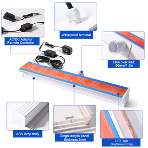 รีโมทคอนโทรลไร้สายสำหรับไฟ RGB รูปทรงสี่เหลี่ยมสำหรับสระว่ายน้ำ น้ำตก สระน้ำตกแบบเรียงซ้อน  ใบมีดน้ำตกอะคริลิคพร้อมไฟ LED - Product Image 6