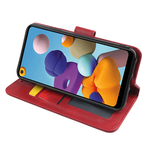 Funda de cuero PU para teléfono móvil Samsung, carcasa de lujo de negocios, lisa, con tapa, A01, A21, A41, EU, A71, 5G, 4G, A12, 5G, A21S, <span class=keywords><strong>M31</strong></span> - Product Image 3
