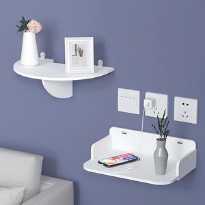 Étagère murale flottante pour routeur, étagère pour boîte de câbles de modem, mini étagère blanche, support de rangement - Product Image 1