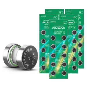 PUJIMAX50pcsボタン電池ag13lr44ボタン電池1.5vアルカリコイン電池ag13lr44リモコン用電池